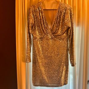 Express sparkly mini cocktail dress